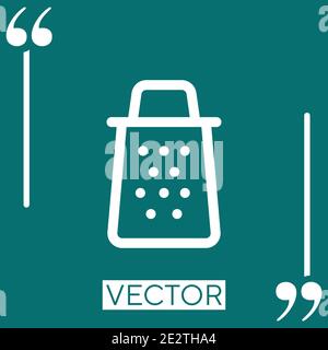 cheese grater vector icon Linear icon. Editable stroke line Stock Vector