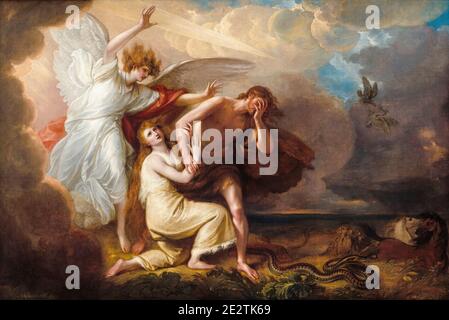 The Expulsion of Adam and Eve from Paradise (recto); Studies for the ...
