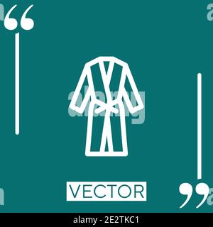 bathrobe vector icon Linear icon. Editable stroke line Stock Vector