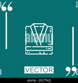 bath robe vector icon Linear icon. Editable stroked line Stock Vector
