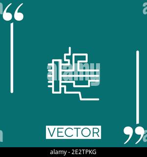 motherboard lines vector icon Linear icon. Editable stroke line Stock Vector