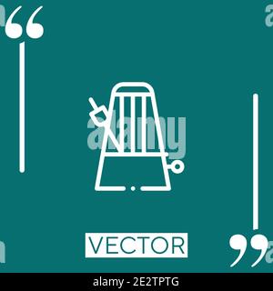 metronome vector icon Linear icon. Editable stroked line Stock Vector