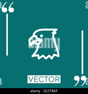 eagle vector icon Linear icon. Editable stroke line Stock Vector