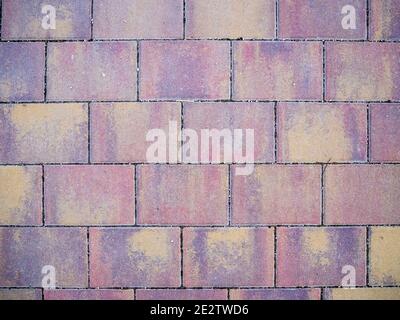 Cobbled pavement on urban road Stock Photo