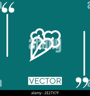 carrot vector icon Linear icon. Editable stroked line Stock Vector