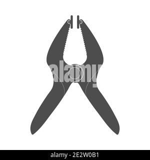 Clip. Simple vector icon isolated on a white background. Flat style Stock Vector
