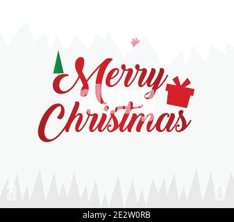 Merry Christmas Typography for Calendars flyers and posters Stock Vector