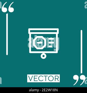 driving lessons vector icon Linear icon. Editable stroked line Stock Vector