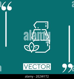 hot stones vector icon Linear icon. Editable stroked line Stock Vector