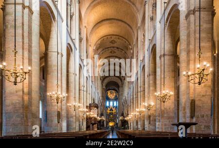 Interior of the Saint Sernin basilica, in Toulouse, in Haute Garonne, in Occitanie, France Stock Photo