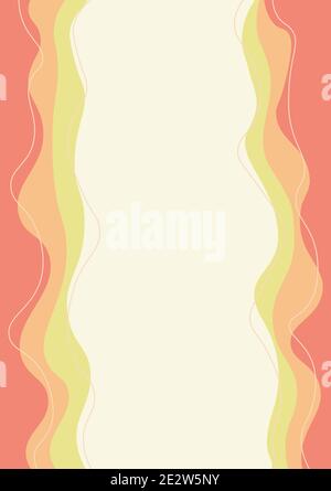 orange curve colored abstract background creation smooth graphics Stock Vector