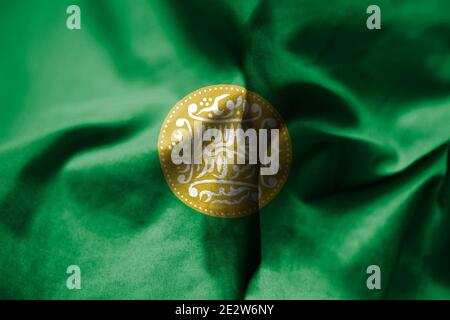 Rohingya flag waving in the wind, Close-up Stock Photo