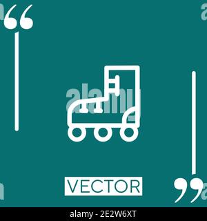 roller skates vector icon Linear icon. Editable stroked line Stock Vector
