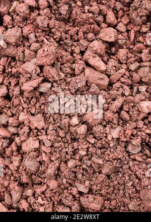 Red dirt and rocks flat lay photo texture Stock Photo