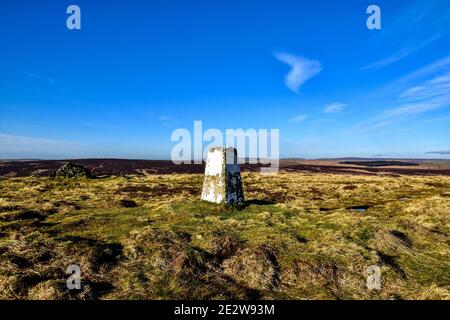 Great Manshead Trig Point Stock Photo