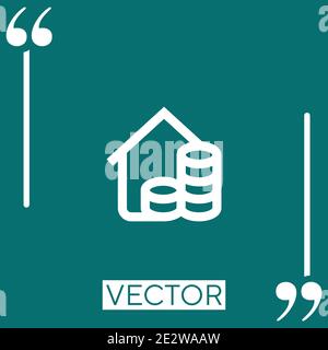 real estate vector icon Linear icon. Editable stroke line Stock Vector