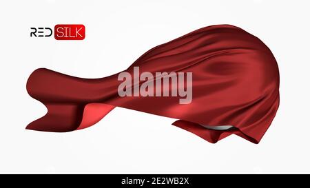 Mesh Red Silk on sphere realistic cover design. Red Fashion Background. Realistic 3d object Vector Illustration EPS 10.. Stock Vector