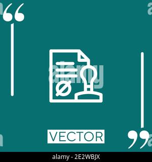 stamp vector icon Linear icon. Editable stroke line Stock Vector