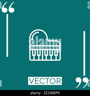 piano vector icon Linear icon. Editable stroke line Stock Vector