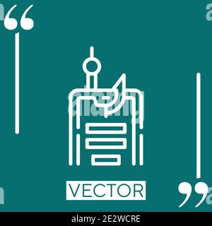 phishing vector icon Linear icon. Editable stroked line Stock Vector