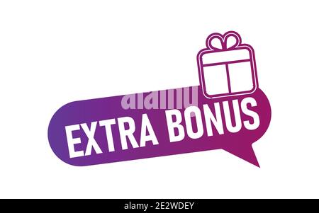 Extra Bonus for promotion design. Surprise banner. Discount banner promotion template. Web template for marketing promo design. Vector stock Stock Vector