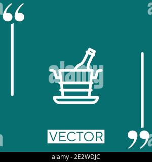 wine cooler vector icon Linear icon. Editable stroke line Stock Vector