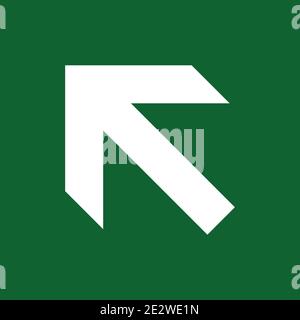 Emergency exit sign symbol vector green white Stock Vector