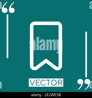 bookmark outline Linear icon. Editable stroke line Stock Vector