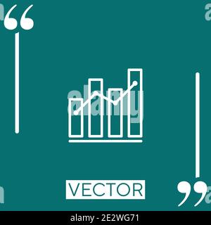 growth Linear icon. Editable stroke line Stock Vector