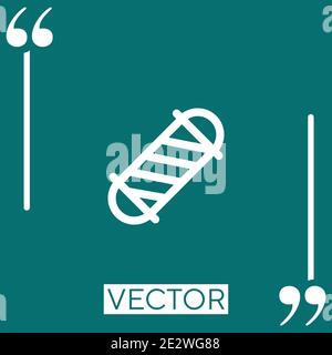 curler vector icon Linear icon. Editable stroked line Stock Vector