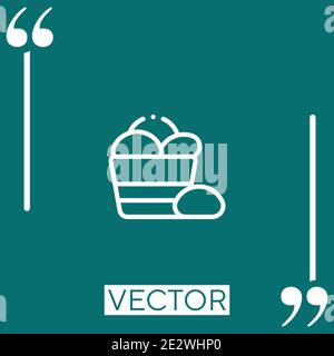 pan de bono vector icon Linear icon. Editable stroked line Stock Vector