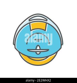 Electrical solowheel, monowheel icon in line style, balance wheel side view, vector Stock Vector