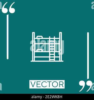 bunk vector icon Linear icon. Editable stroke line Stock Vector