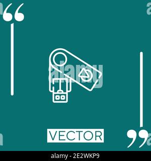 pendrive vector icon Linear icon. Editable stroked line Stock Vector