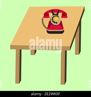 phone on the table Stock Vector