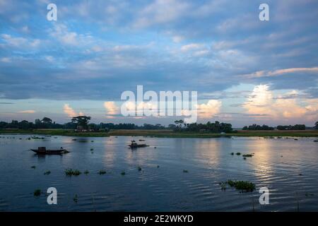 Dakatia River in Chandpur, Morning View. Bangladesh Stock Photo