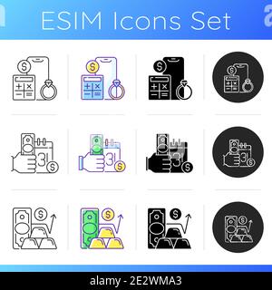 Popshop icons set Stock Vector