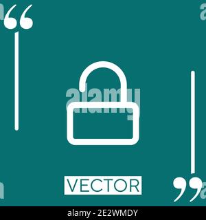 unlocked padlock outline vector icon Linear icon. Editable stroke line Stock Vector