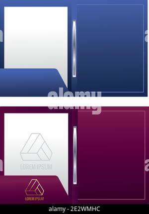folders documents mockup branding icons vector illustration design Stock Vector