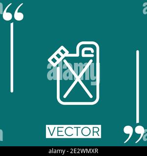 gasoline vector icon Linear icon. Editable stroke line Stock Vector