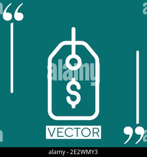 tag vector icon Linear icon. Editable stroke line Stock Vector