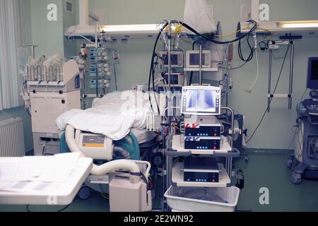 Medical utilities in the hospital ward. Stock Photo