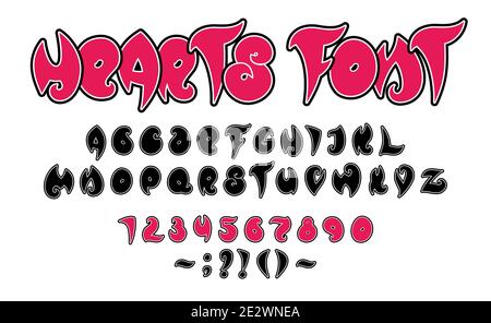Font decorative hand drawn ABC lettering, alphabet vector letters Stock Vector