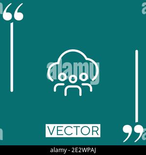 shared folder vector icon Linear icon. Editable stroke line Stock Vector