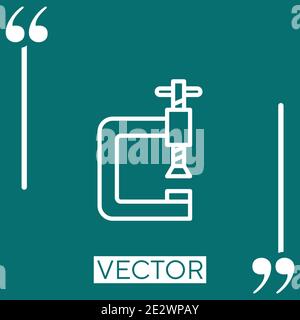clamp vector icon Linear icon. Editable stroked line Stock Vector