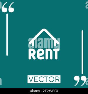 rent Linear icon. Editable stroke line Stock Vector