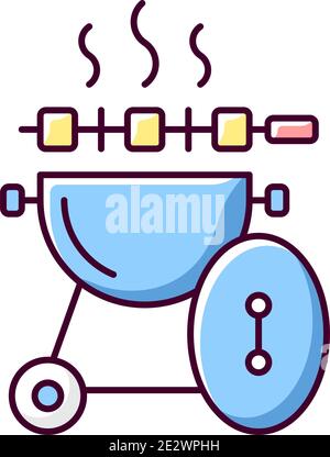 Barbeque RGB color icon Stock Vector