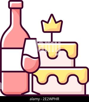 Bachelorette party RGB color icon Stock Vector