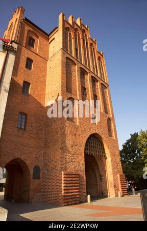 Upper Gate of old town in Olsztyn. Poland Stock Photo