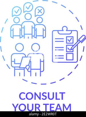 Consulting team concept icon Stock Vector